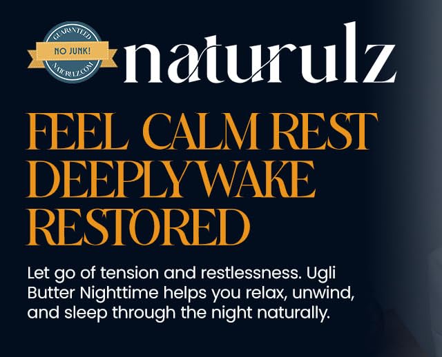 Naturulz Ugli Butter Night Cream passionflower illustration signaling soothing nightly tranquility