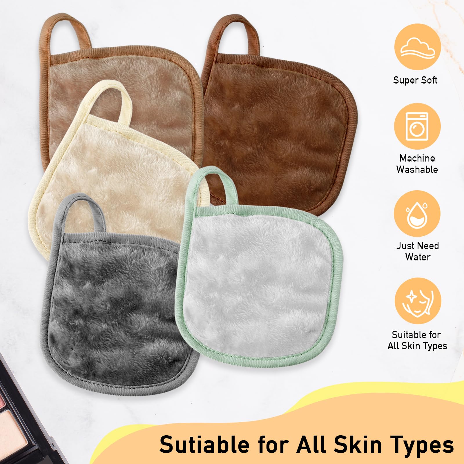 Natwag quick-drying makeup remover cloths for fast cleanup.