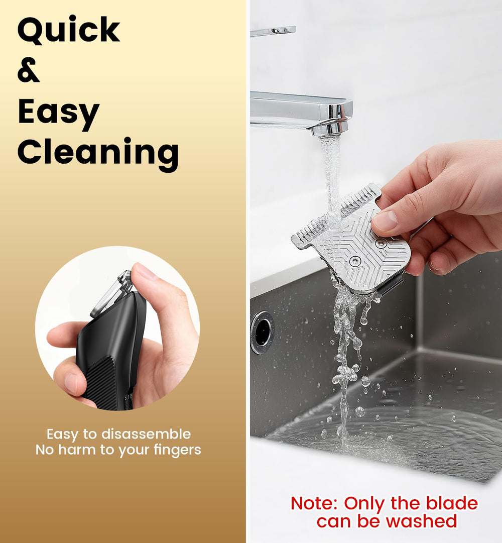 NAUQUOHZ Beard Trimmer wet dry use for shower friendly maintenance