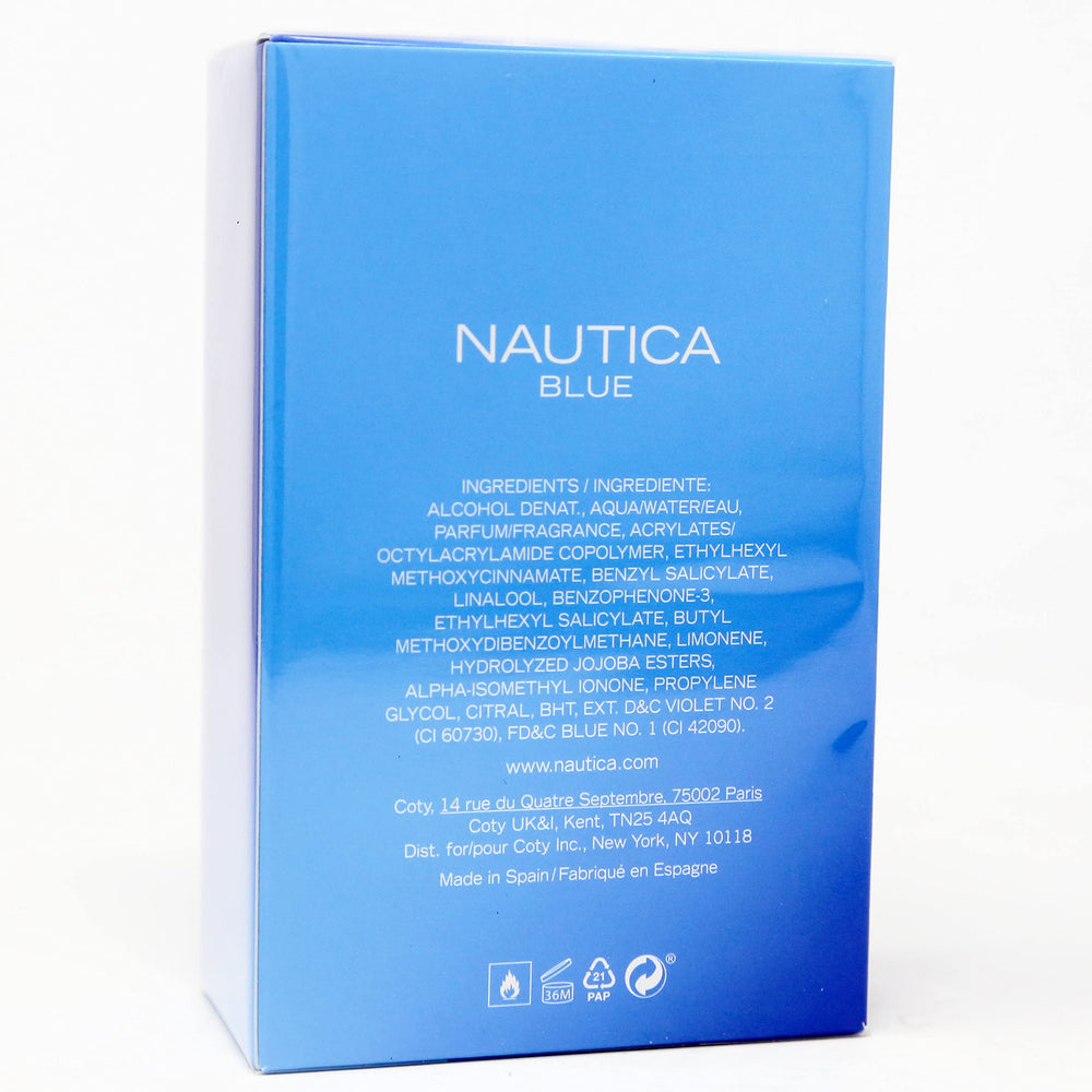 Nautica Blue EDT packaging display showing gift-ready size and versatility.