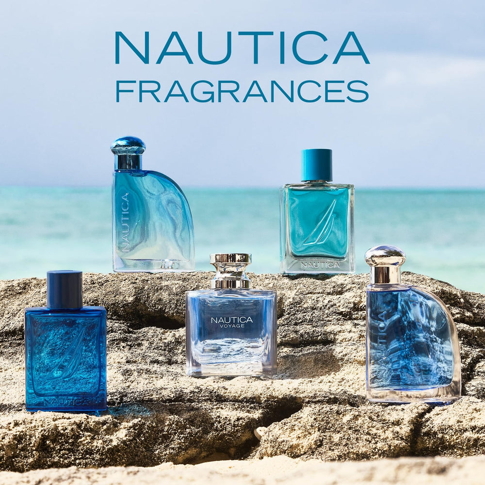 Nautica Blue EDT lifestyle image evokes ocean breeze and versatility.