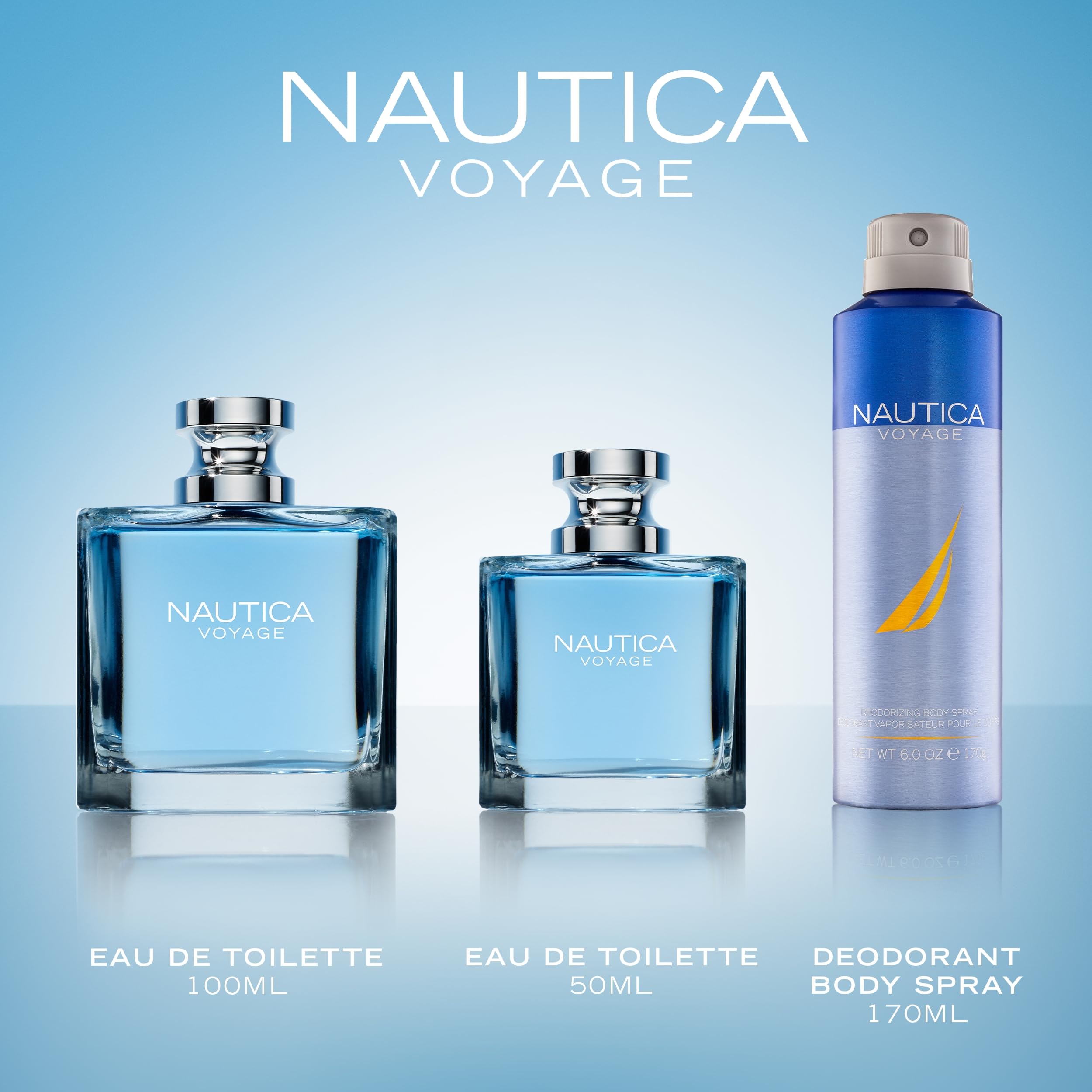 Nautica Voyage 6-7oz packaging signals value and extended use.