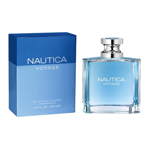 Nautica Voyage bottle cap closeup highlights sturdy design and premium packaging.
