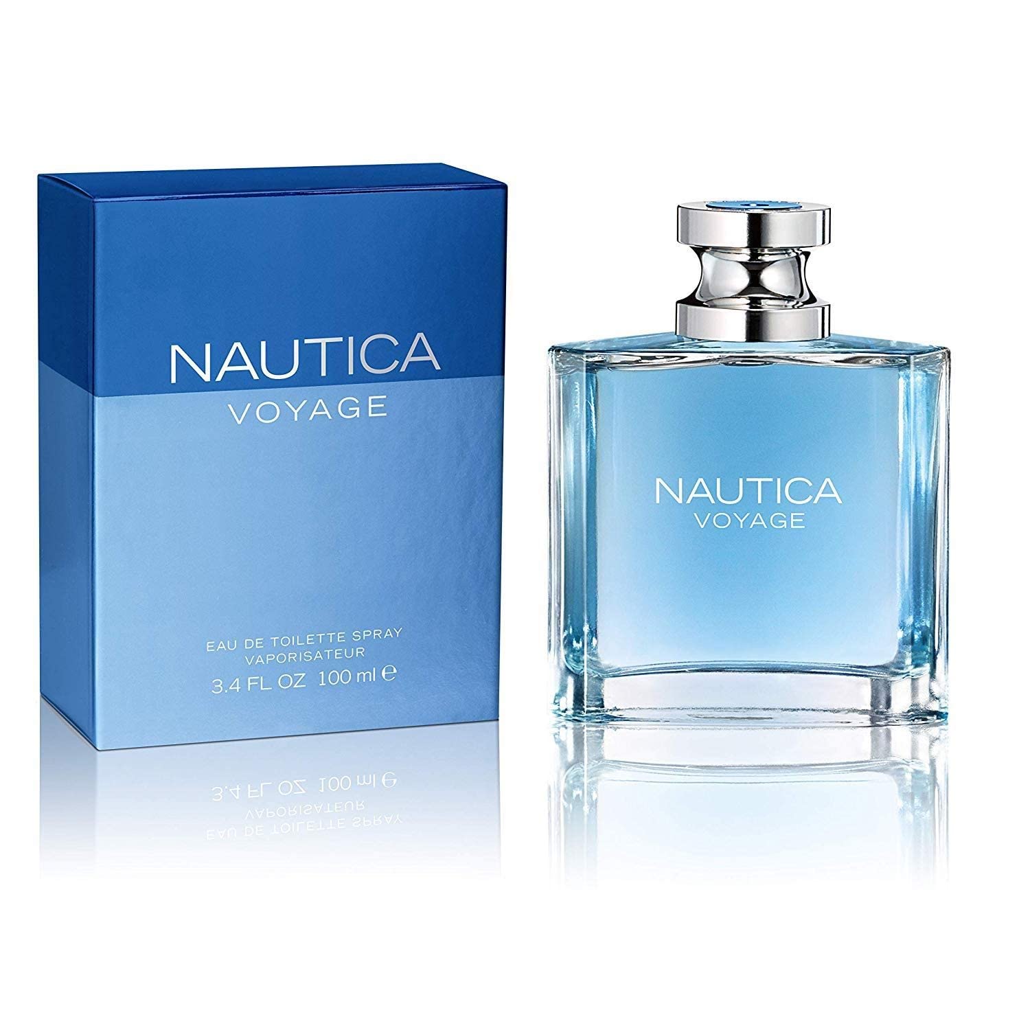 Nautica Voyage bottle-front view, a crisp, versatile daily fragrance.