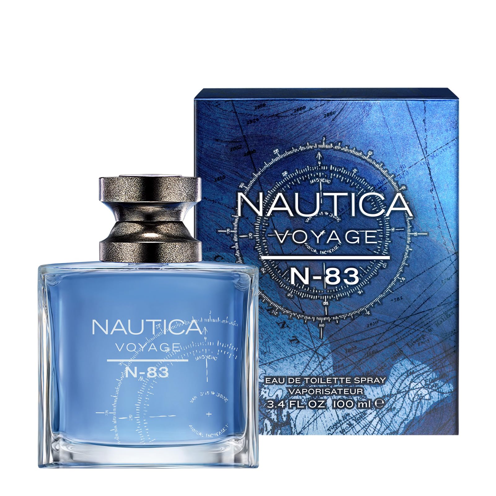 Nautica Voyage N83 top-notes sea-notes-peppermint opening hints at freshness.