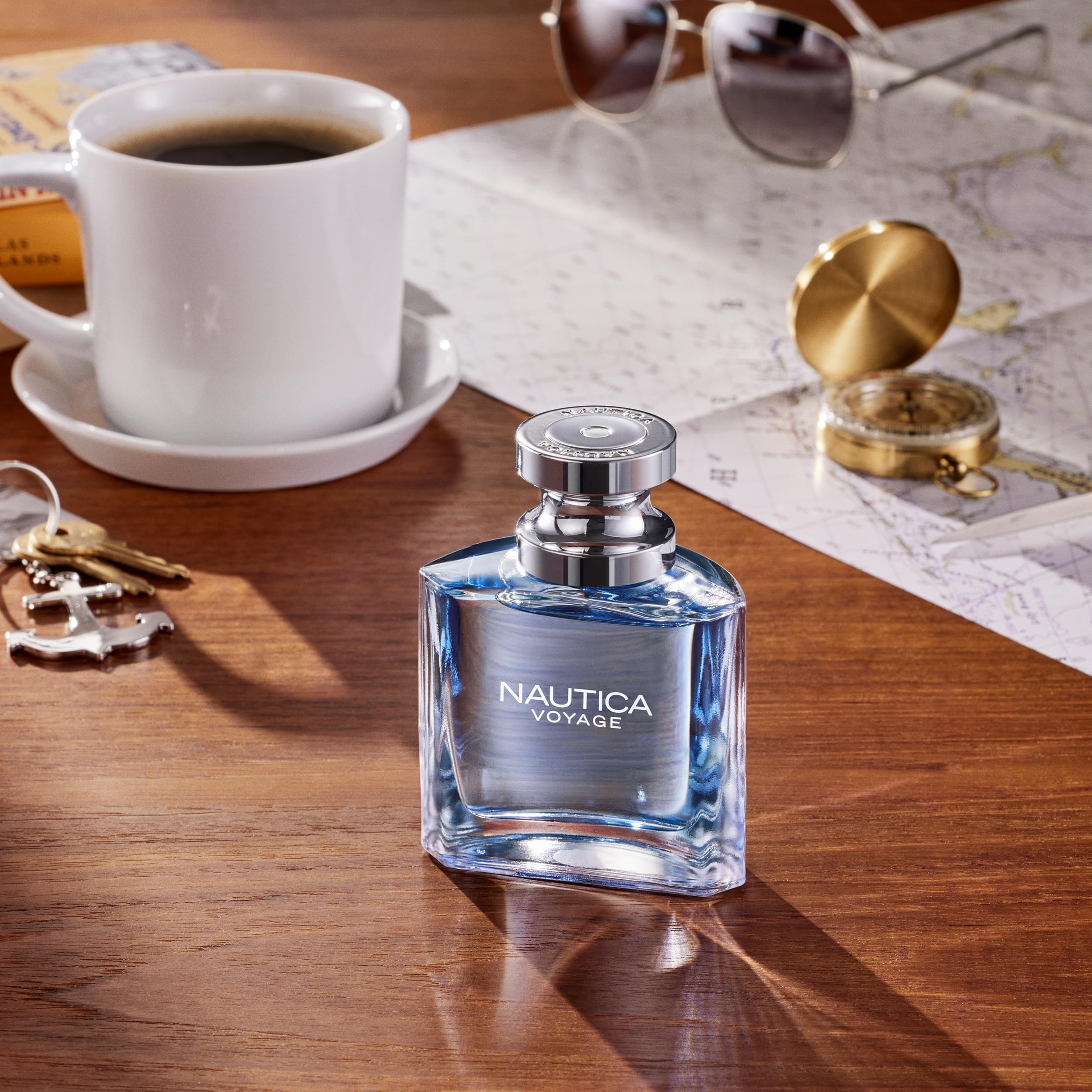 Nautica Voyage spray-application demonstrates easy mist for quick refresh.