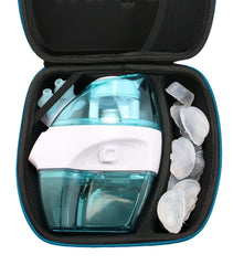 Naväge Paisley travel case interior highlights soft lining and elastic straps for secure placement