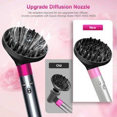 Nawchedo diffuser-conversion for Dyson Airwrap highlights turning the styler into a quick-dry solution.