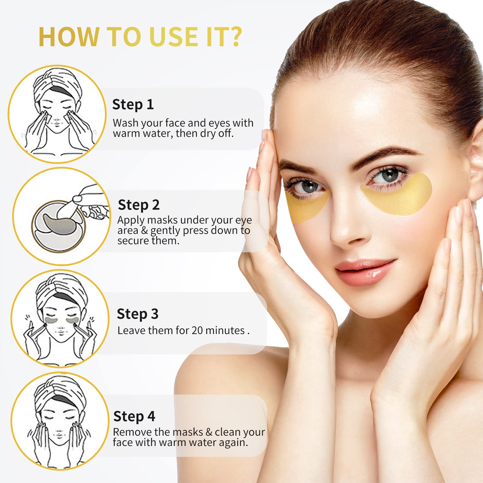 NAZANO daily skincare routine featuring these patches for a pampering self-care moment.