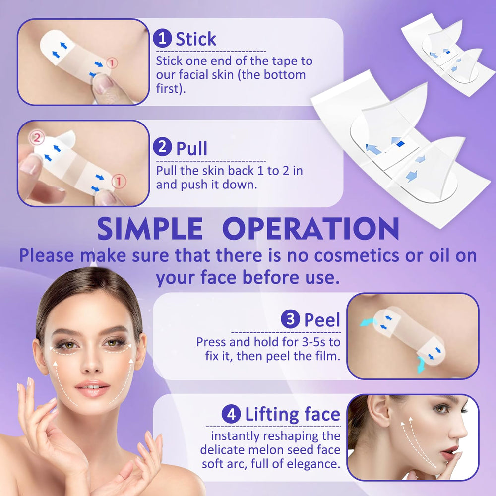 NBF face lift tape packaging and instruction booklet for easy use