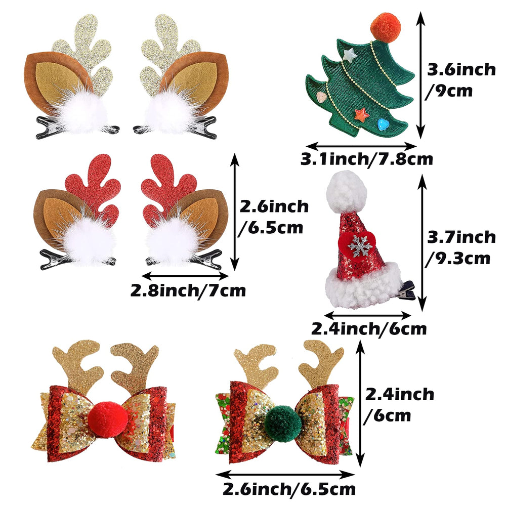 NBjiuyin Christmas hair clip tree close-up adds a cheerful holiday accent.