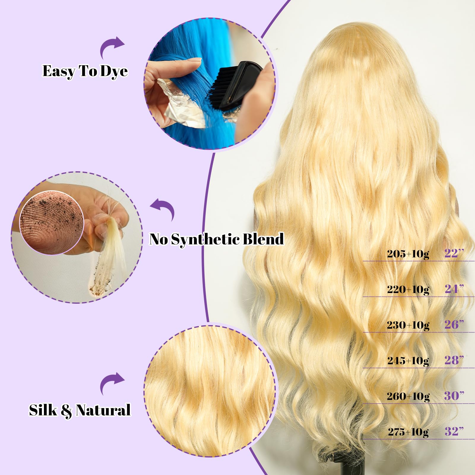 NBRUW 613 wig highlights invisible knots and natural hairline