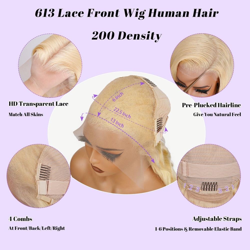 NBRUW 613 wig density 200 for full, voluminous styles