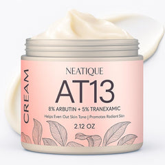 Neatique arbutin-8pct-cream-tube demonstrates smooth texture for even skin tone.