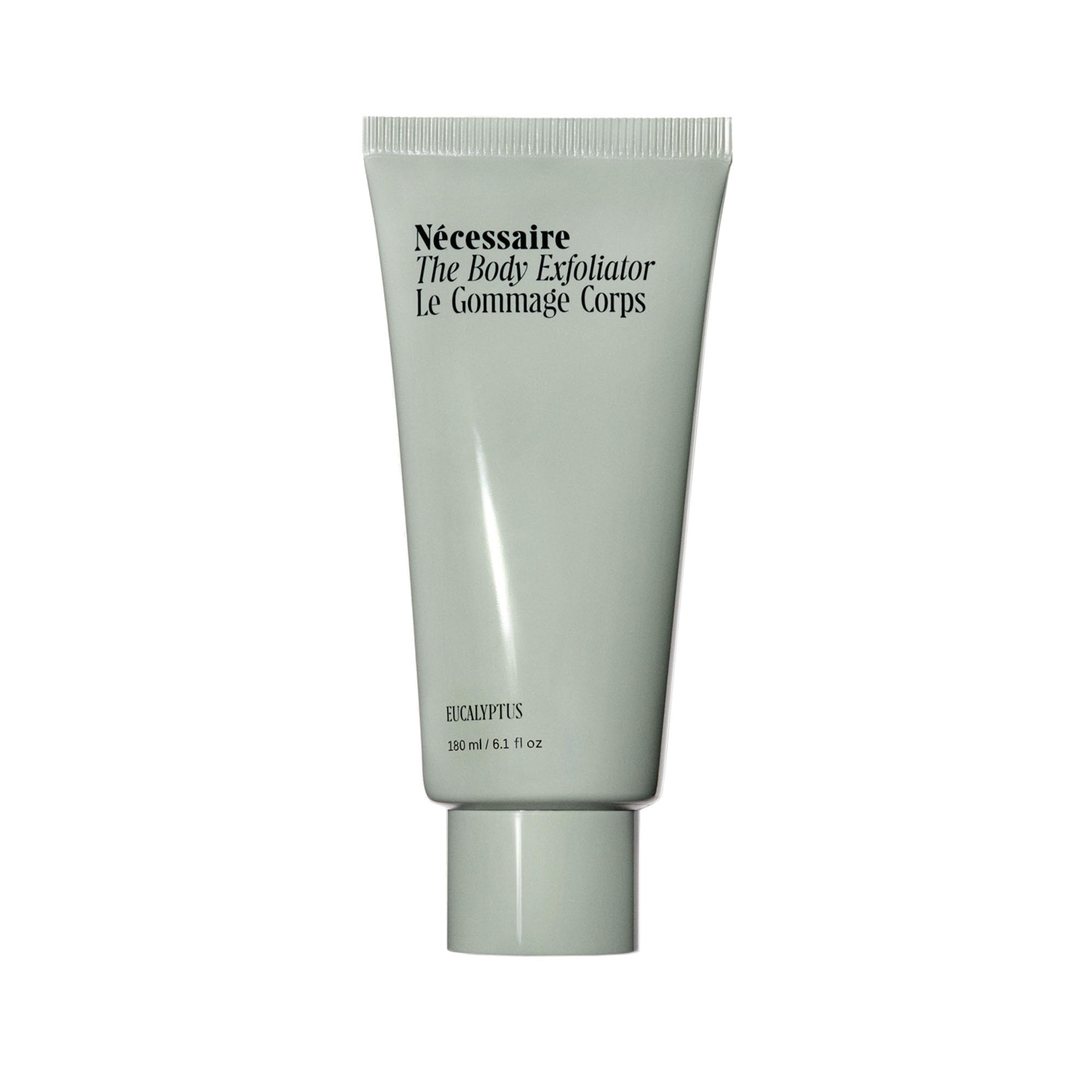 Nécessaire The Body Exfoliator bottle front for gentle weekly resurfacing