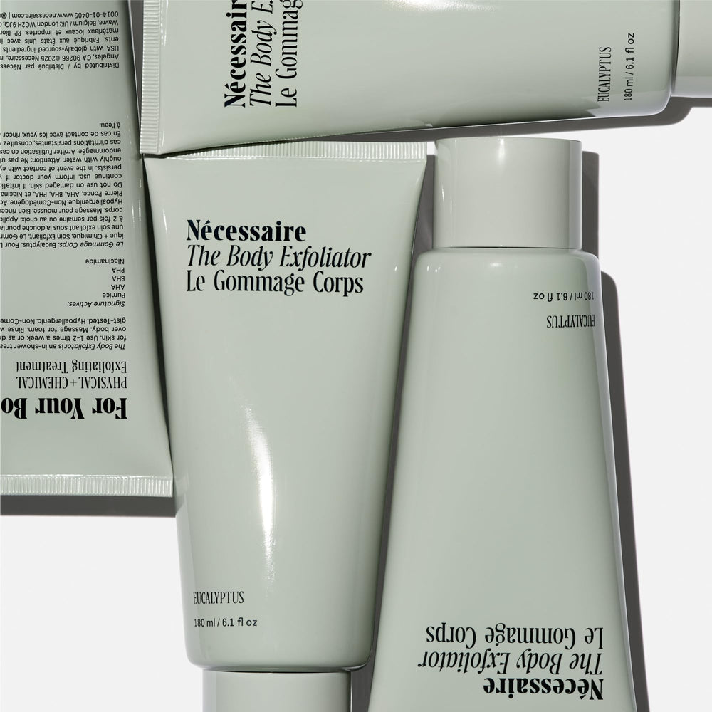 Nécessaire The Body Exfoliator texture closeup with volcanic pumice grains