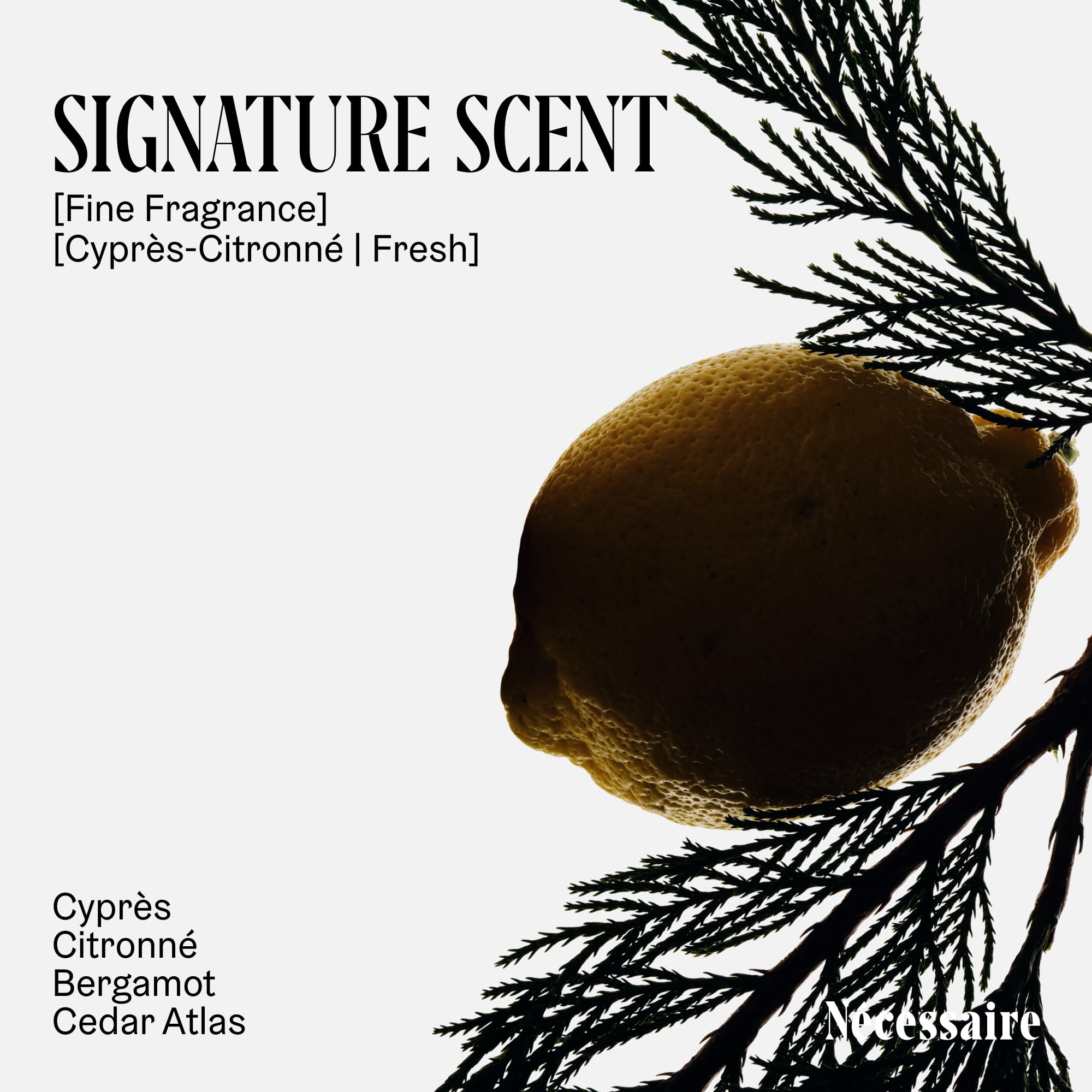 Nécessaire body lotion Cypress-Citronné notes with cedar finish evoke freshness.