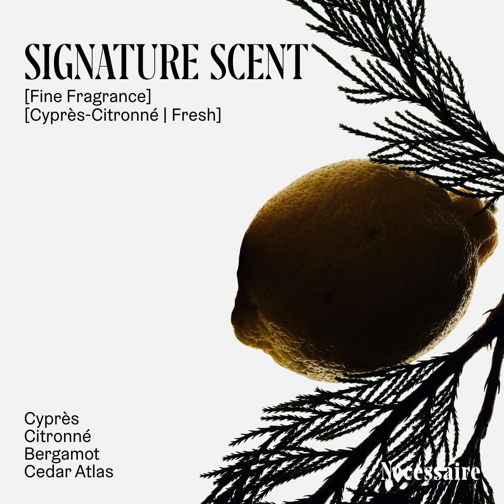 Nécessaire body lotion Cypress-Citronné notes with cedar finish evoke freshness.