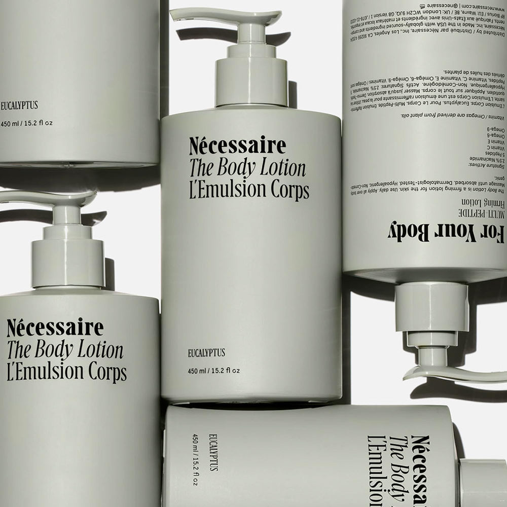 Nécessaire The Body Lotion Eucalyptus fragrance notes of eucalyptus, fir, lavender and ginger.