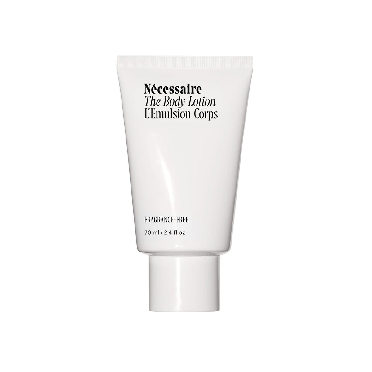 Nécessaire The Body Lotion fragrance-free bottle for daily moisturization