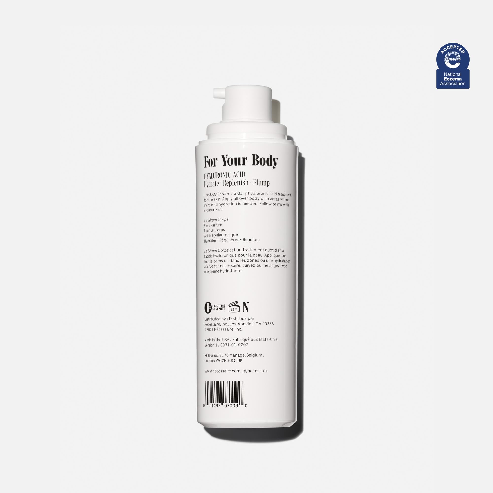 Nécessaire Body Serum being applied for quick, non-greasy absorption