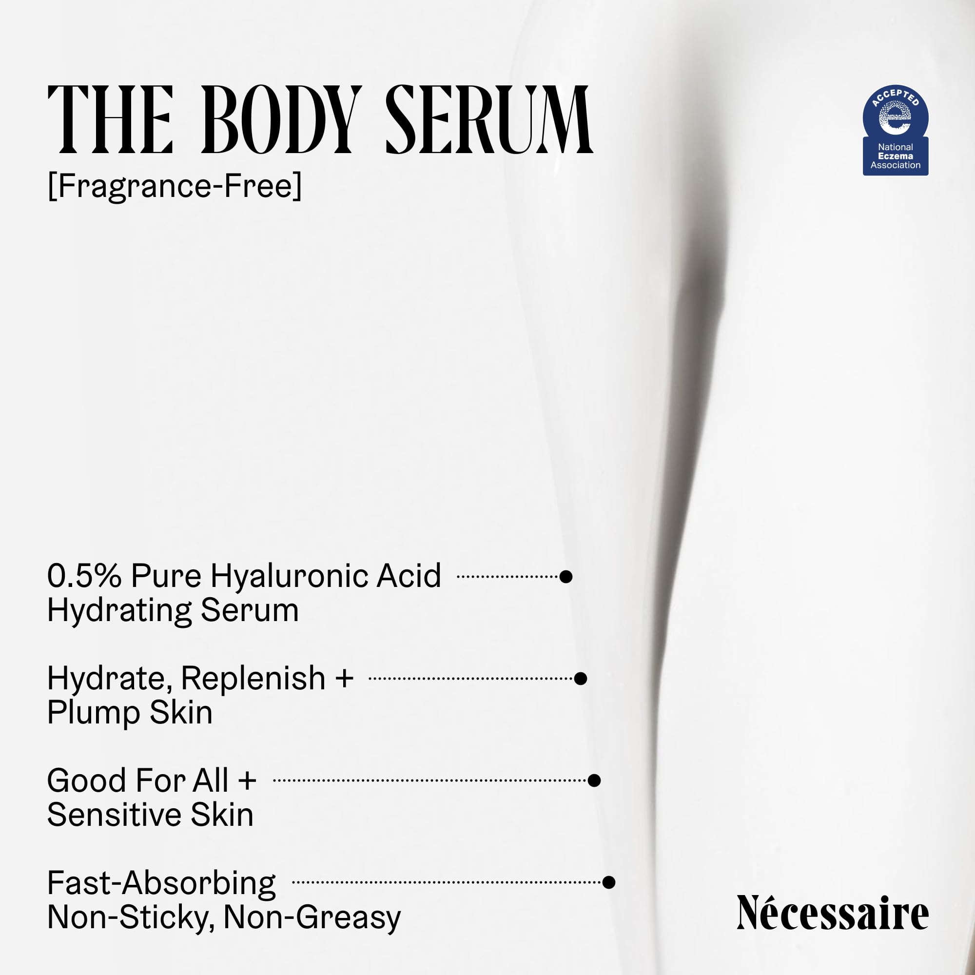 Nécessaire Body Serum with niacinamide supporting barrier for comfortable skin