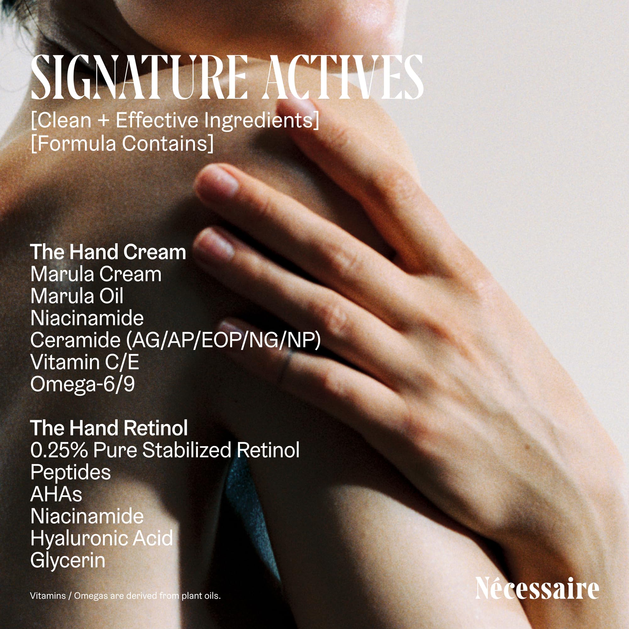 Nécessaire ingredients niacinamide ceramides marula for skin barrier