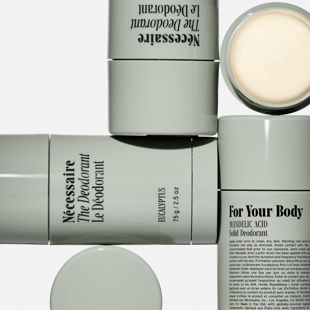 Nécessaire The Deodorant Eucalyptus fragrance notes highlight eucalyptus and herbal scent.