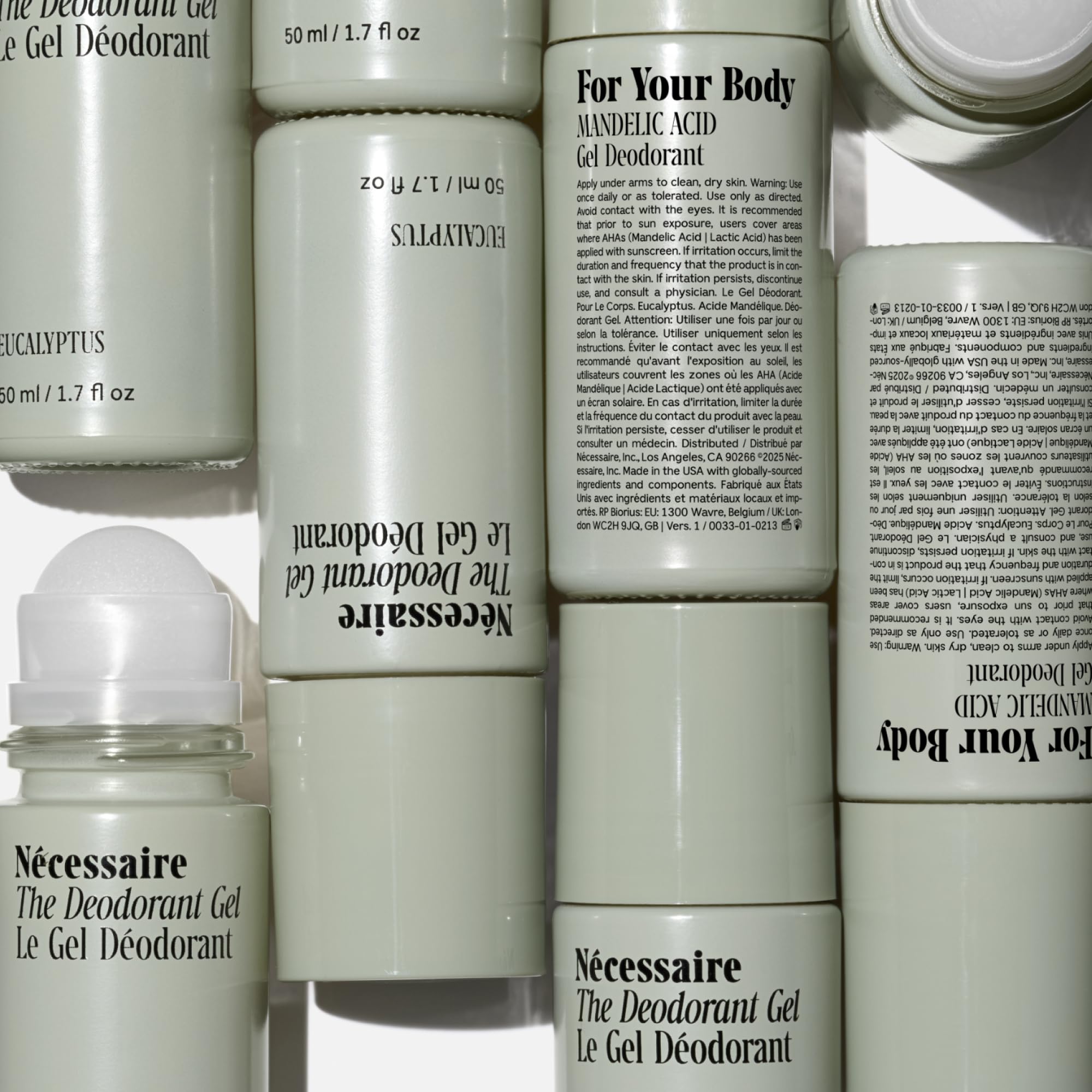 5% AHA ingredient highlighted in Nécessaire Deodorant Gel Eucalyptus image