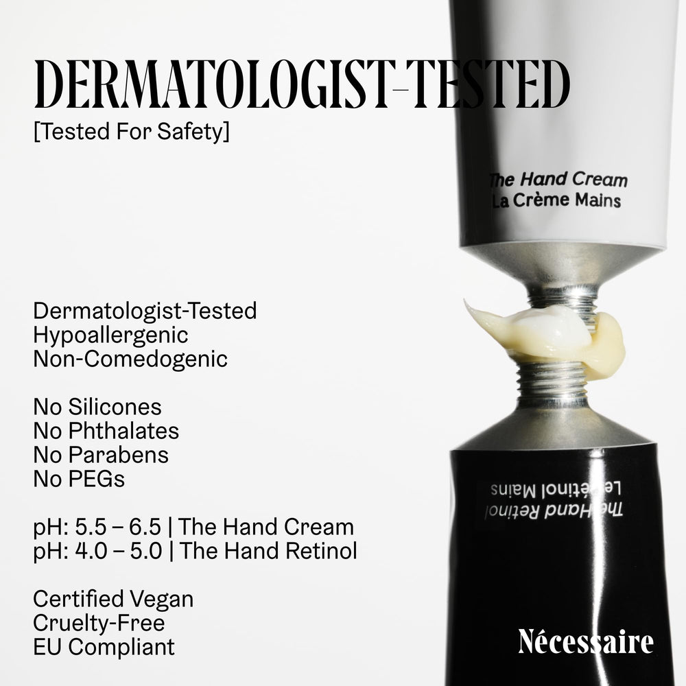 Nécessaire fragrance free label indicating clean formula