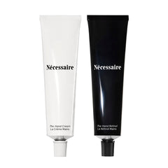 Nécessaire hand cream bottle closeup for daily moisture and barrier support