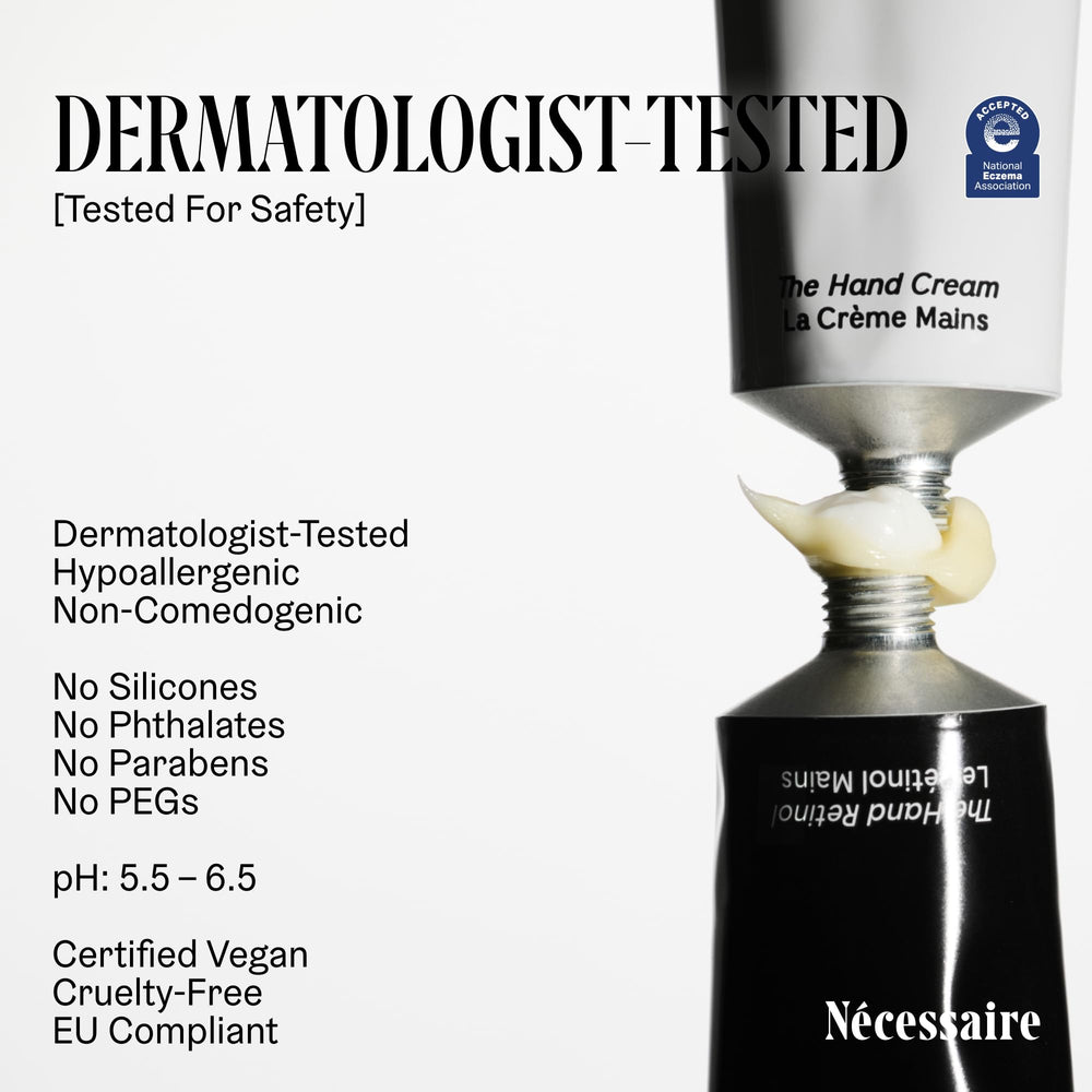 Nécessaire Hand Cream aluminum tube packaging and eco-conscious design
