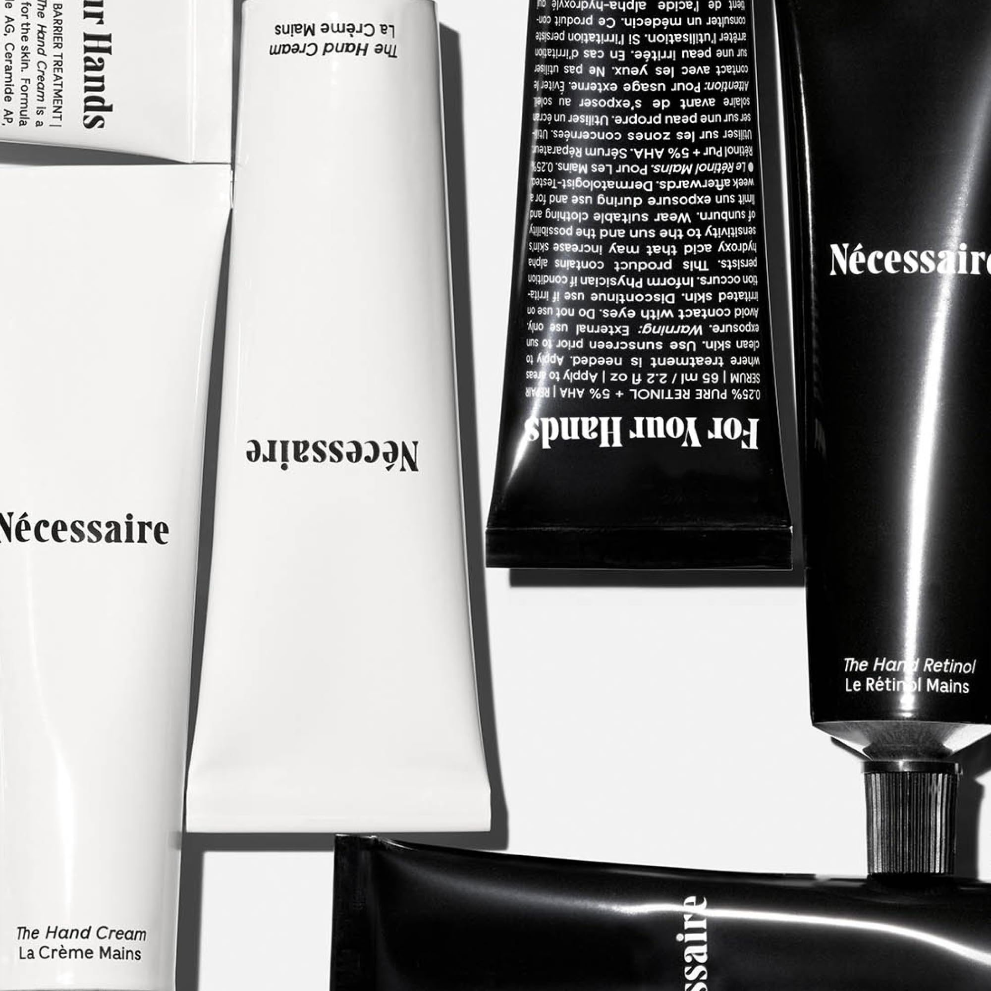 Nécessaire hand cream texture swatch showing rich barrier cream