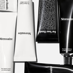 Nécessaire hand cream texture swatch showing rich barrier cream
