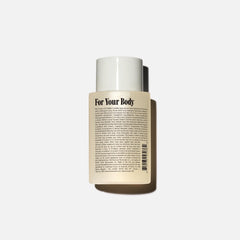 Niacinamide and resveratrol ingredients shot in Nécessaire Hinoki body wash for skin support