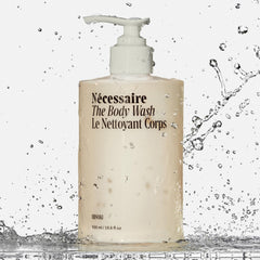 Nécessaire Hinoki bottle pour focuses on controlled dispensing for non-drying wash.