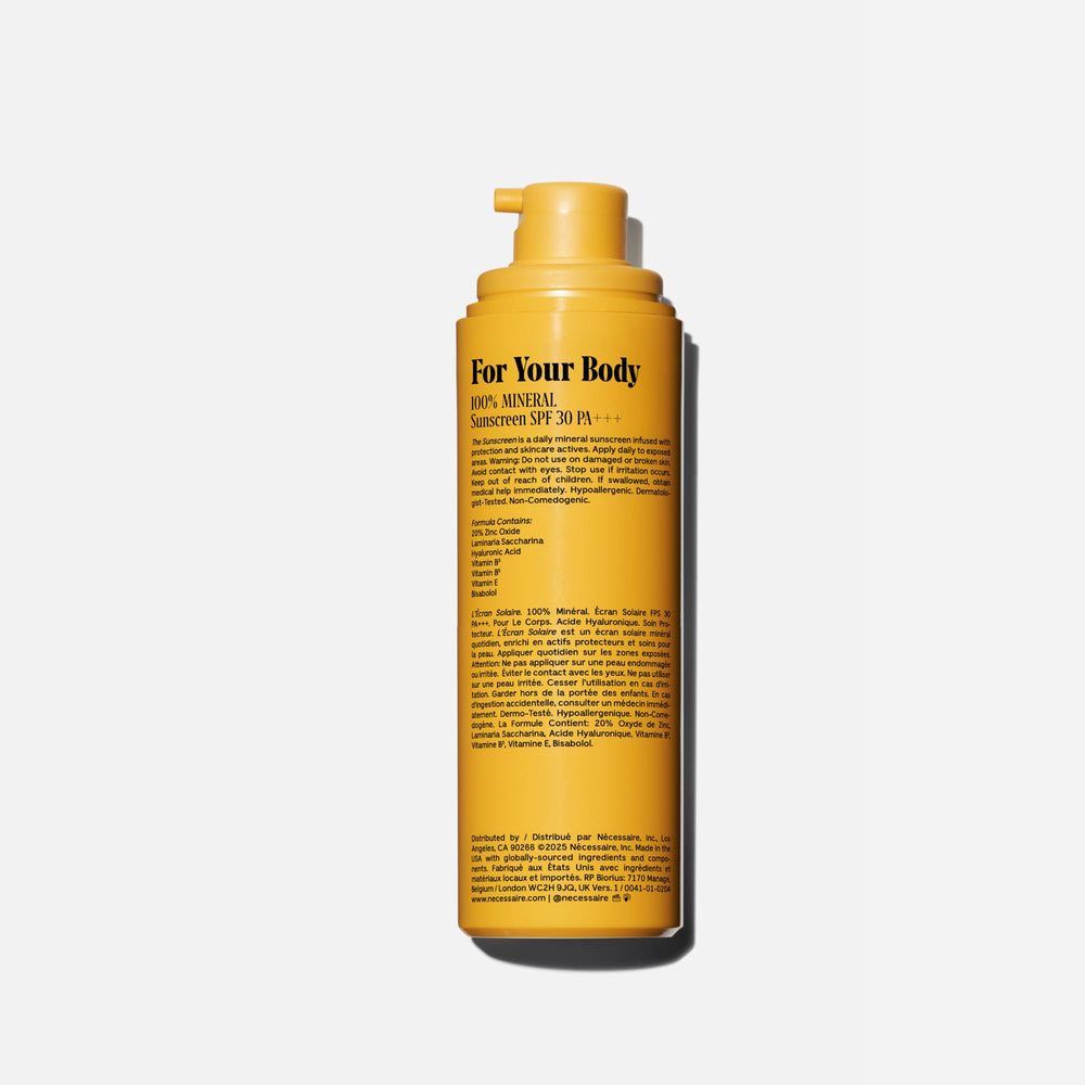 Nécessaire The Mineral Sunscreen applied to skin for even coverage