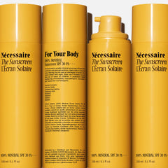 Nécessaire sunscreen texture looks creamy and fragrance-free