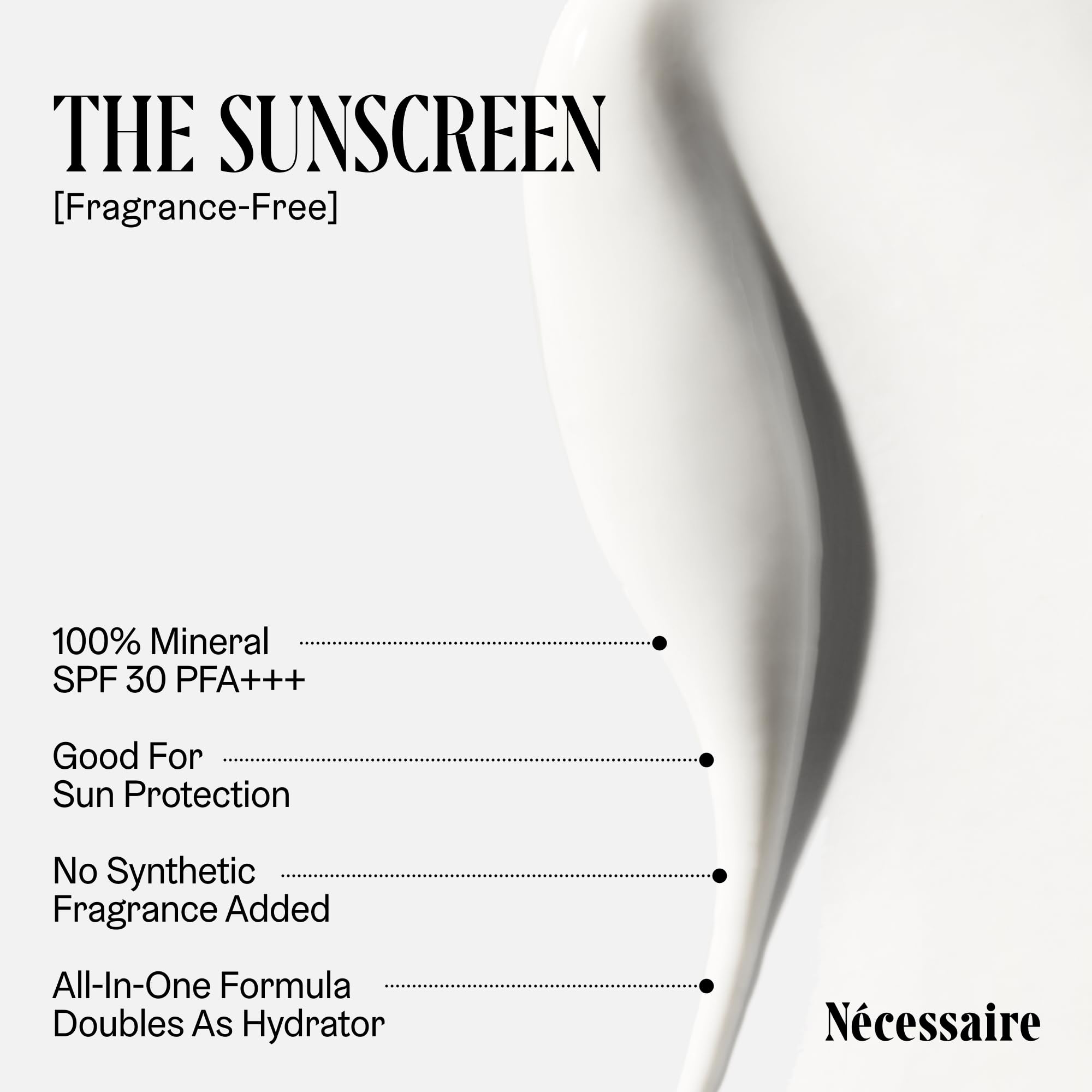 Nécessaire The Mineral Sunscreen highlights Laminaria Saccharina algae for hydration