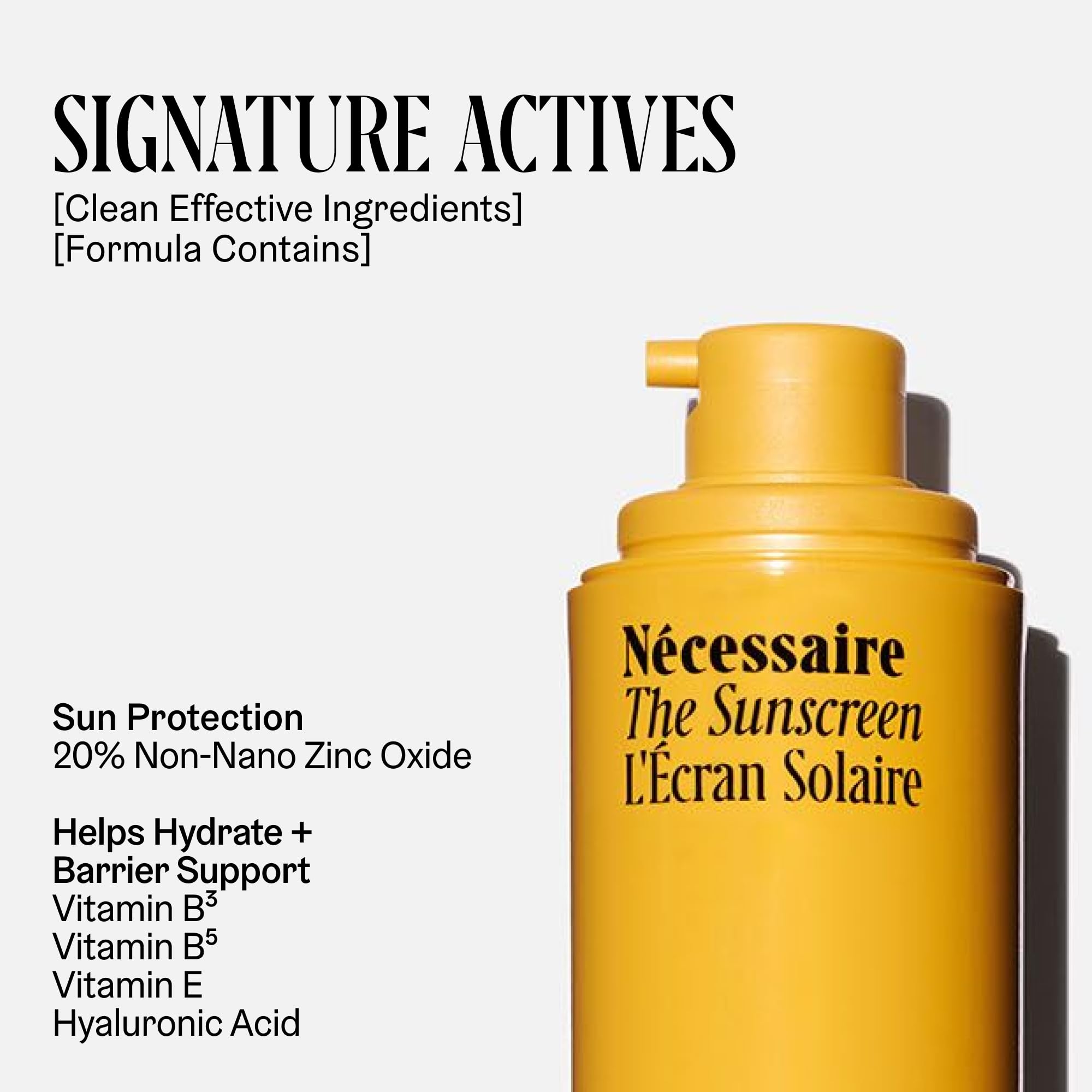 Nécessaire sunscreen with 20% non-nano zinc oxide provides broad-spectrum protection