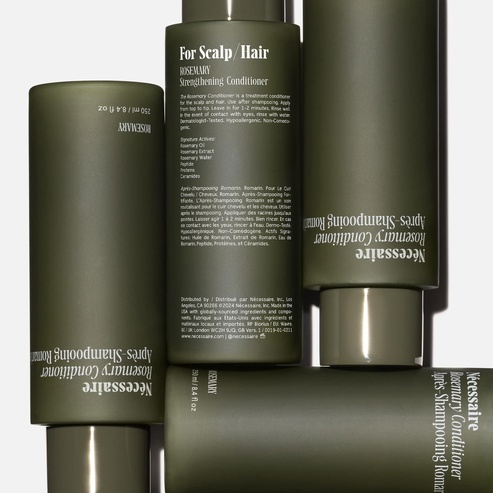 Nécessaire Rosemary Conditioner ingredients featuring rosemary and plant proteins