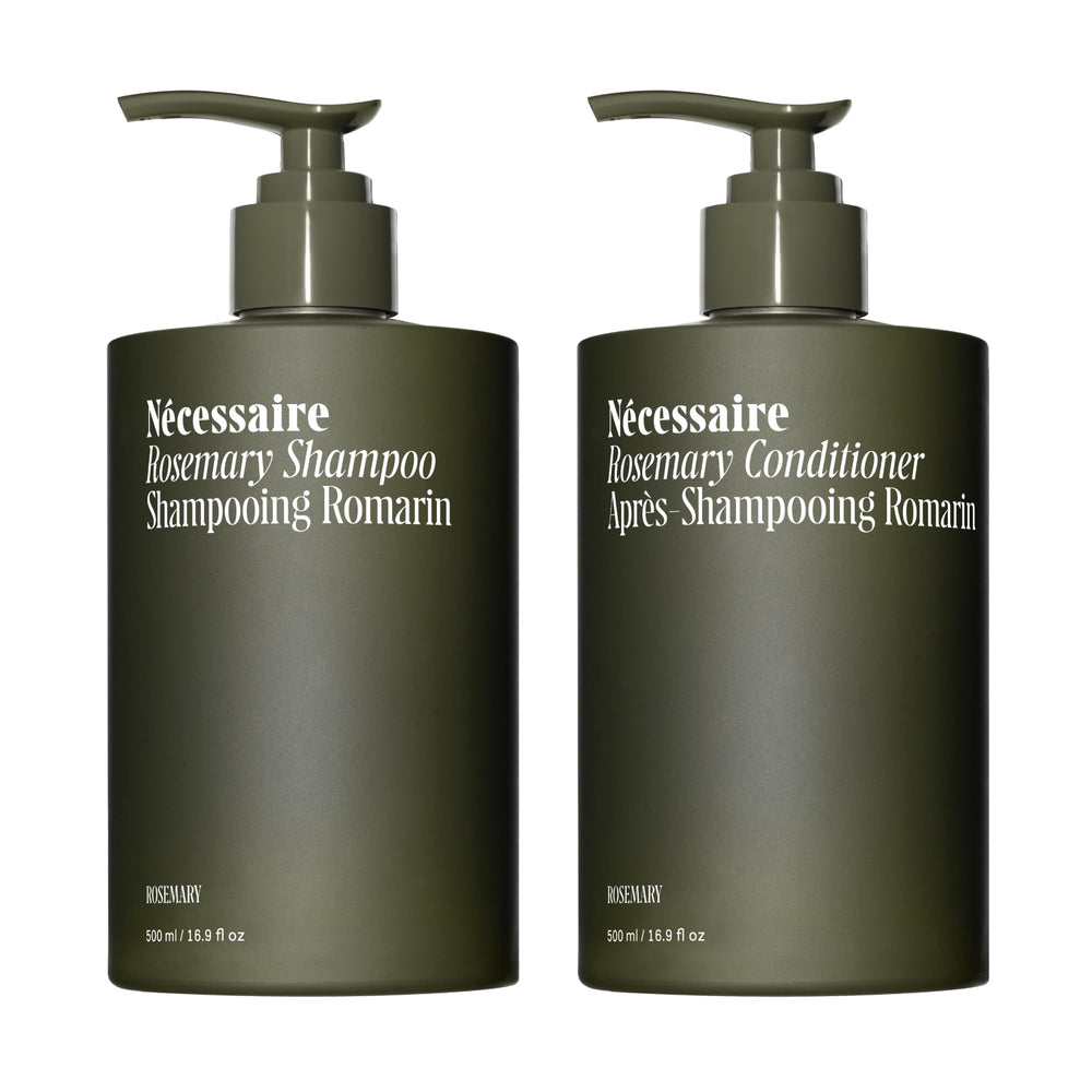 Nécessaire Rosemary Hair Duo shampoo bottle for a refreshing scalp cleanse.