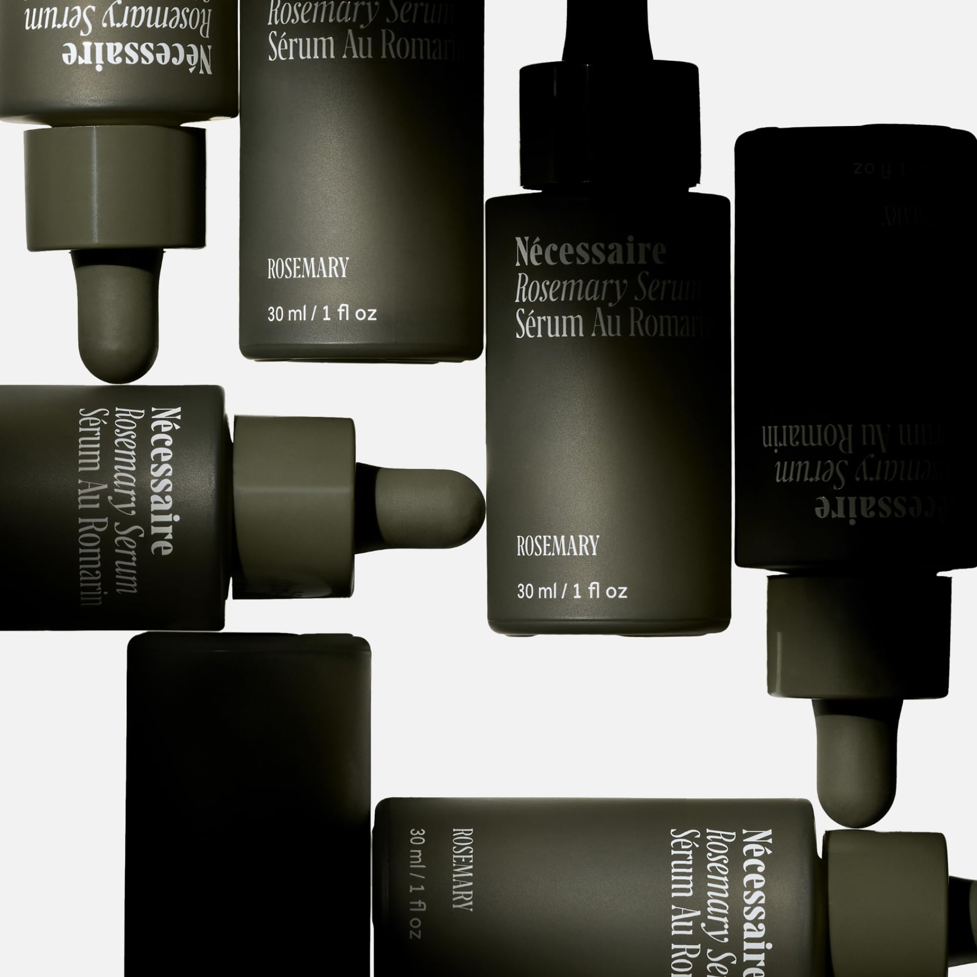 Nécessaire Rosemary Serum texture showing fast absorption for lightweight feel.