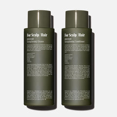 Nécessaire Rosemary Shampoo pump demonstrates easy, non-drying cleansing with rosemary aroma.