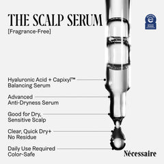 Nécessaire Scalp Serum applied to damp hair for even distribution and comfort