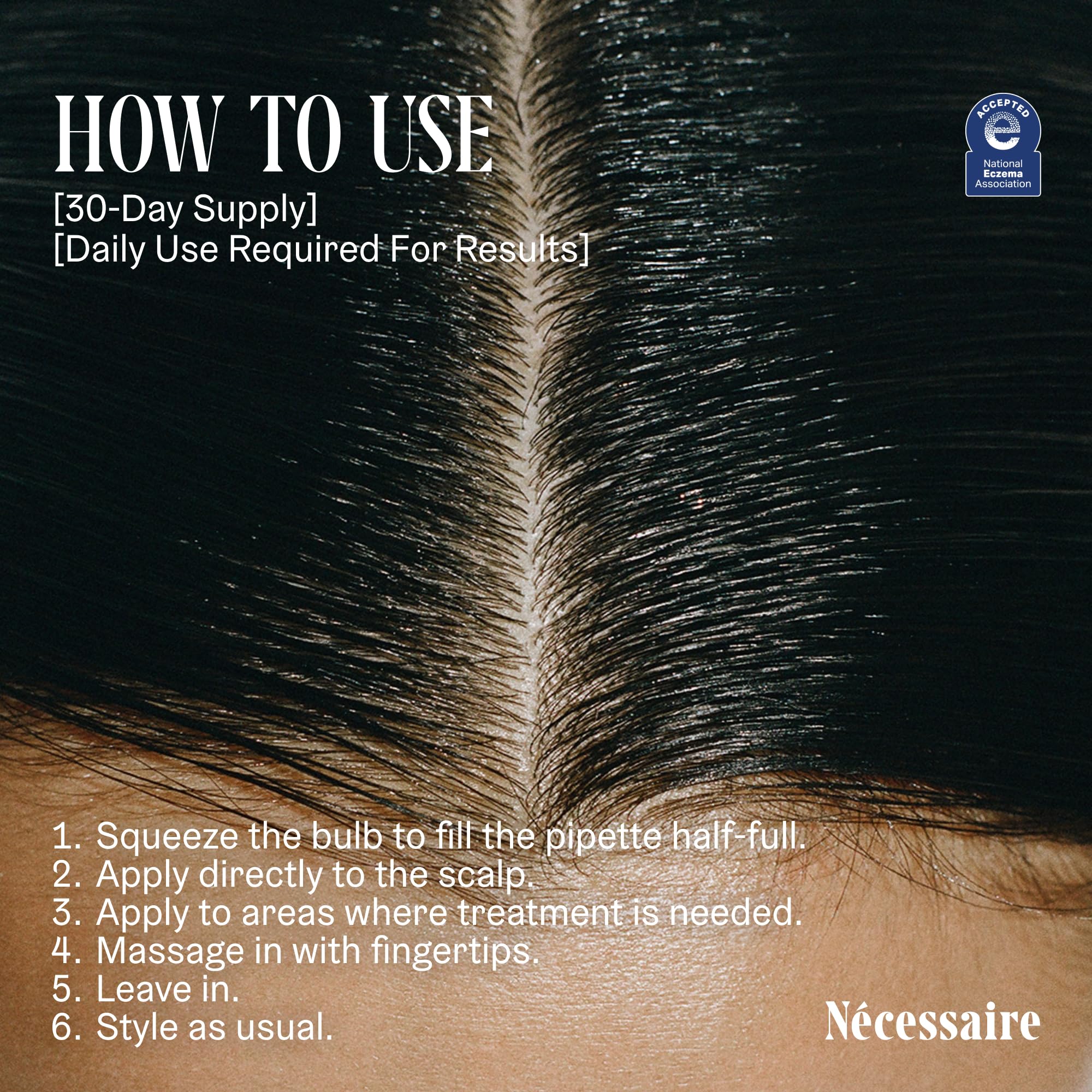 Nécessaire Scalp Serum fragrance-free label emphasizing sensitive-skin compatibility
