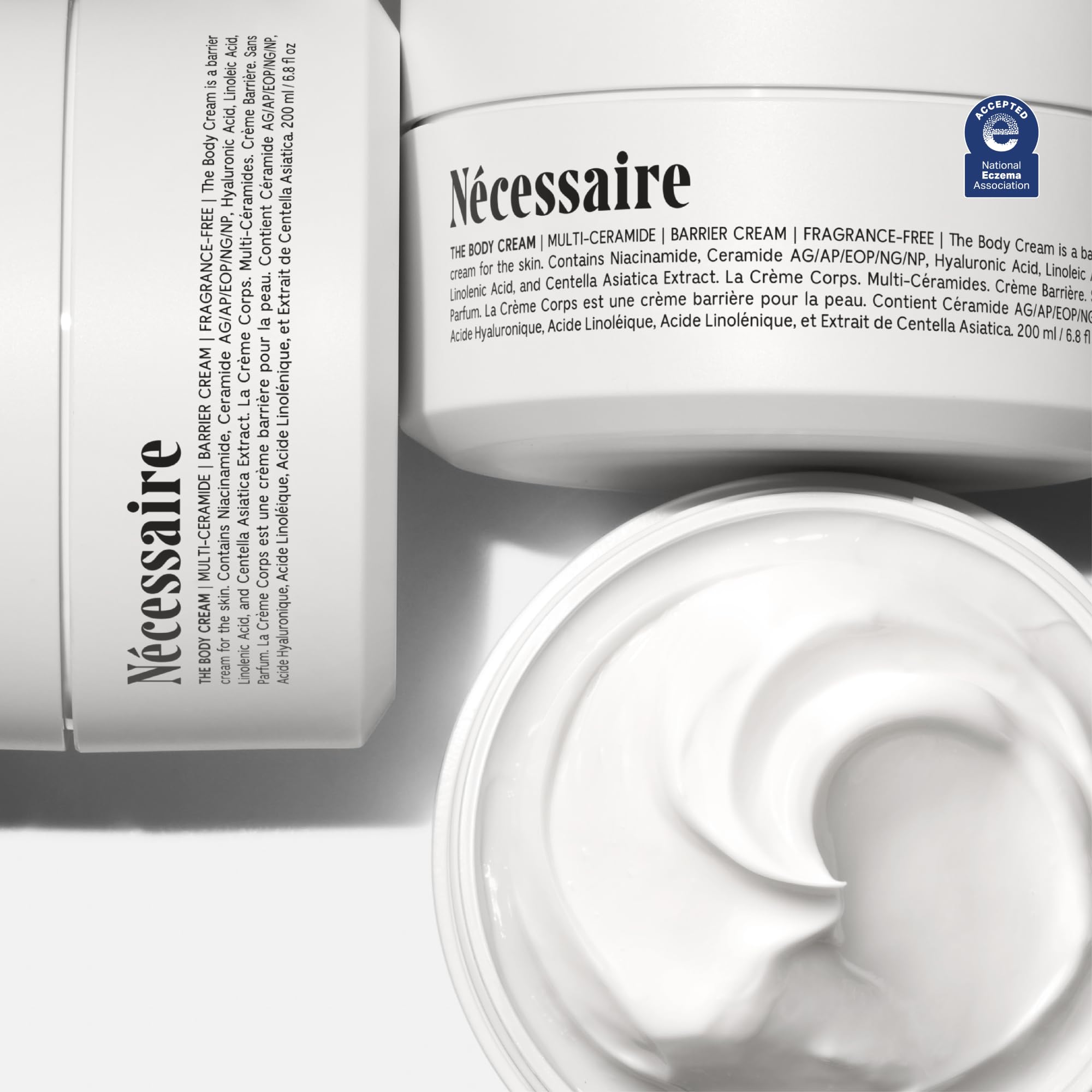 Nécessaire The Body Cream pump shows easy, controlled application.