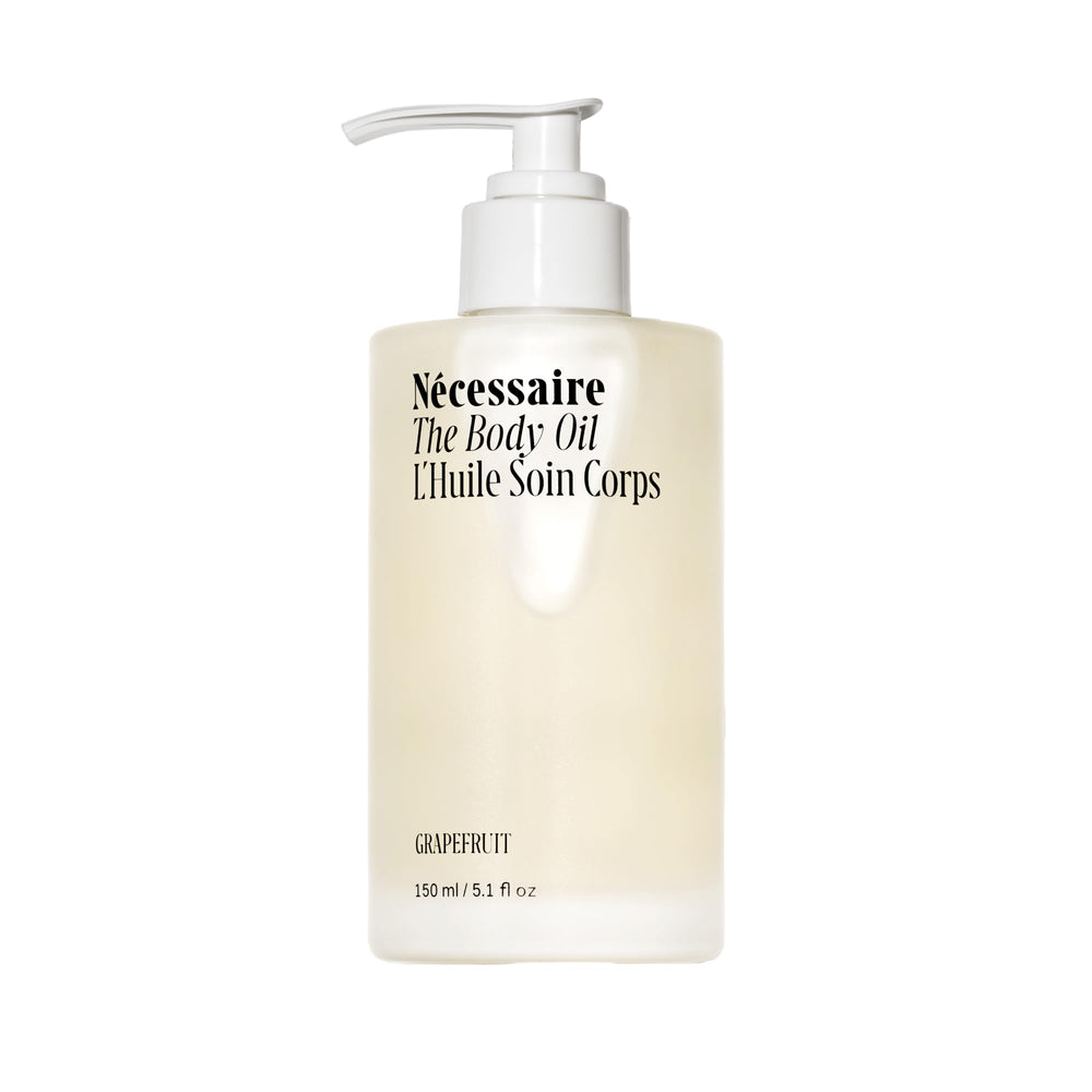 Nécessaire The Body Oil bottle pour enabling smooth, hydrated skin.