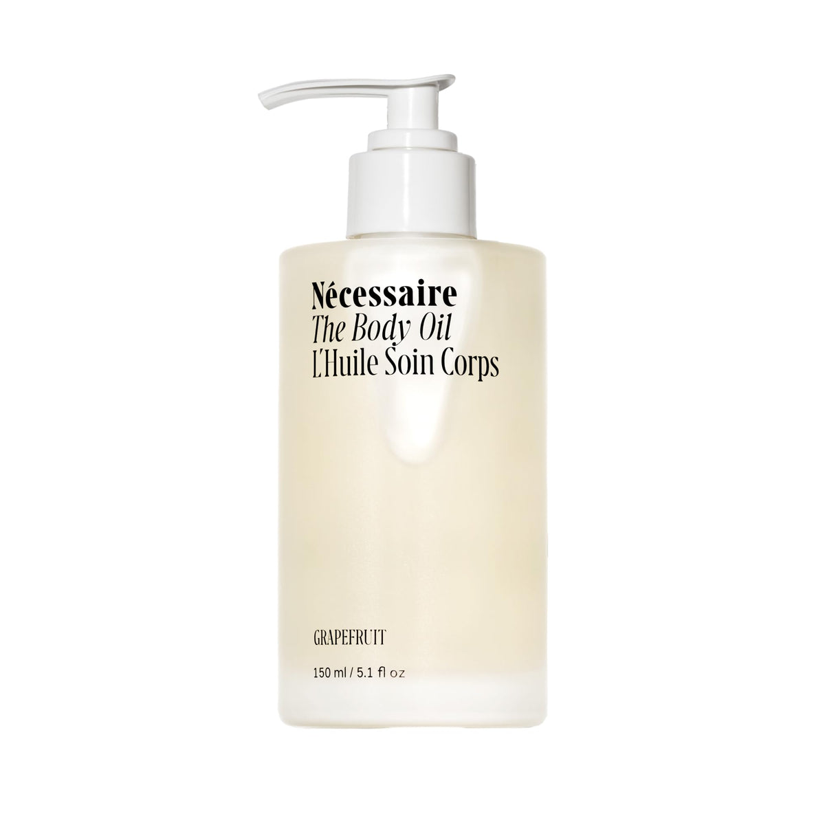 Nécessaire The Body Oil bottle pour enabling smooth, hydrated skin.