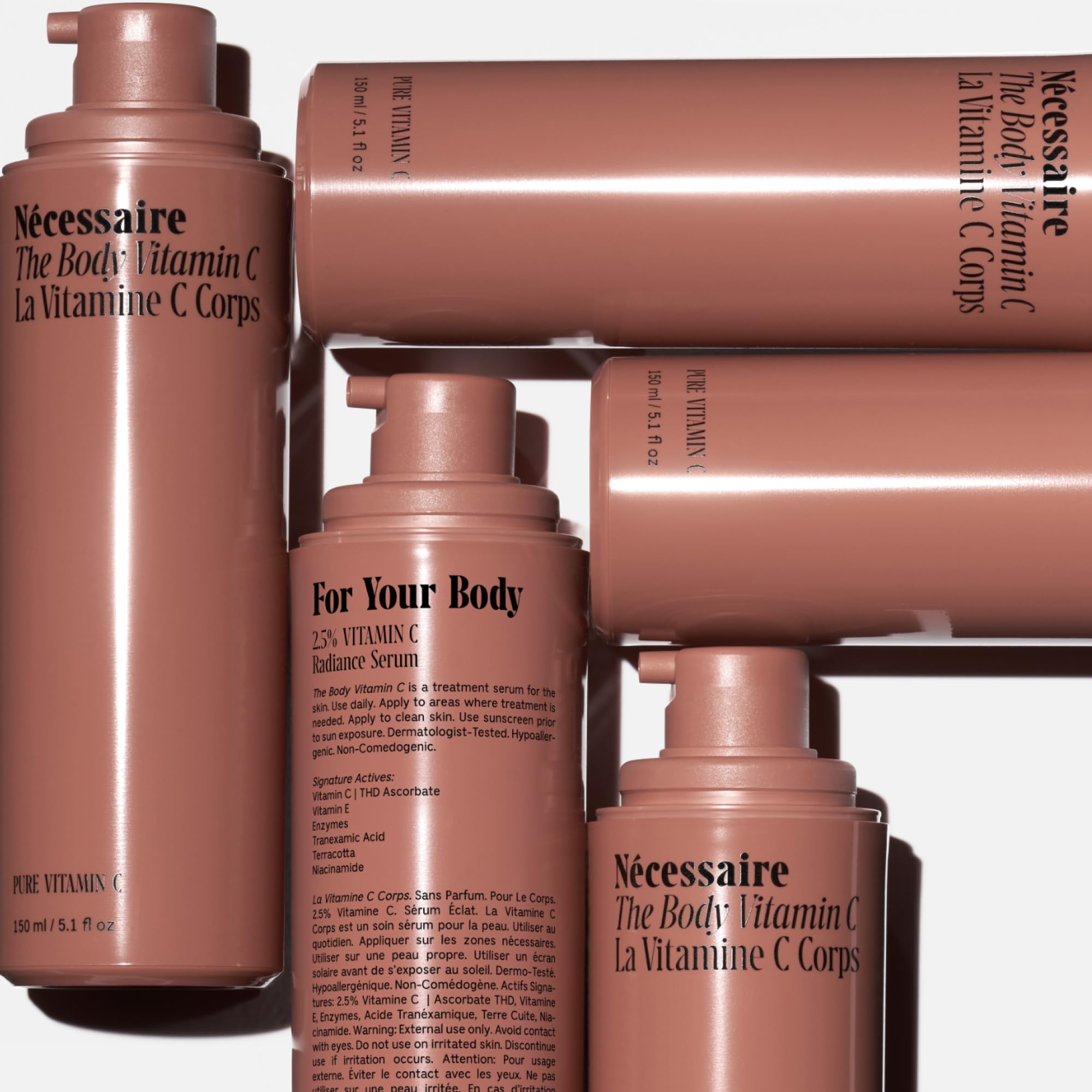 Nécessaire The Body Vitamin C Serum fragrance-free formula supports sensitive skin daily use